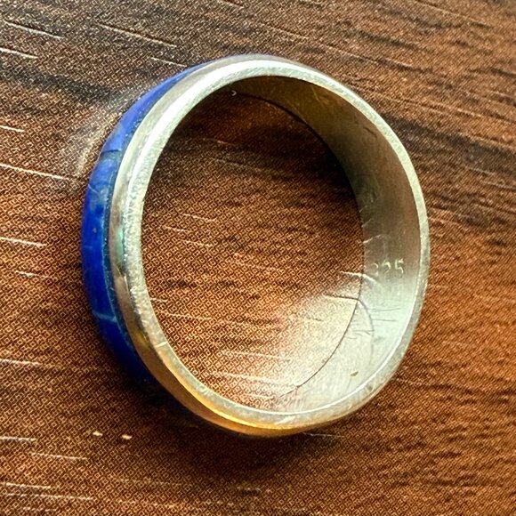 Vintage Sterling Silver and Lapis Southwestern Ring - Picture 2 of 3